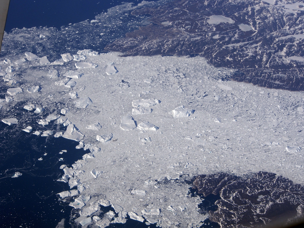 Greenland_0041.JPG - Ilulissat Fiord and Ilulissat (Jakobshavn) on the West Coast of Greenland. The calving of the  Ilulissat Glacier was featured in "Chasing Ice"  Then the clouds closed in again.