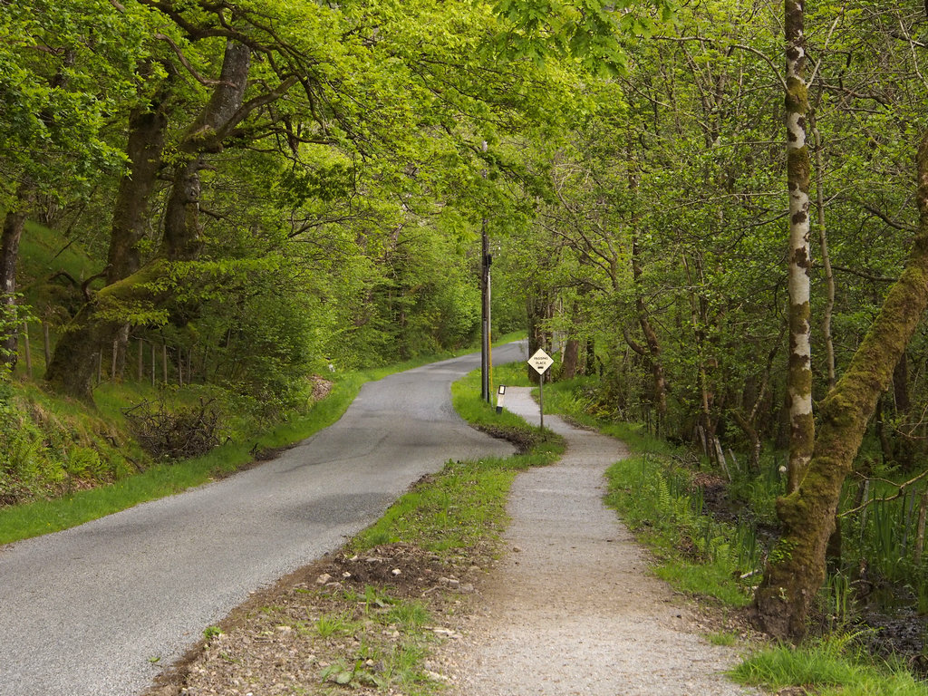 Glencoe_0758.JPG - The old Glencoe road and the new walking path.