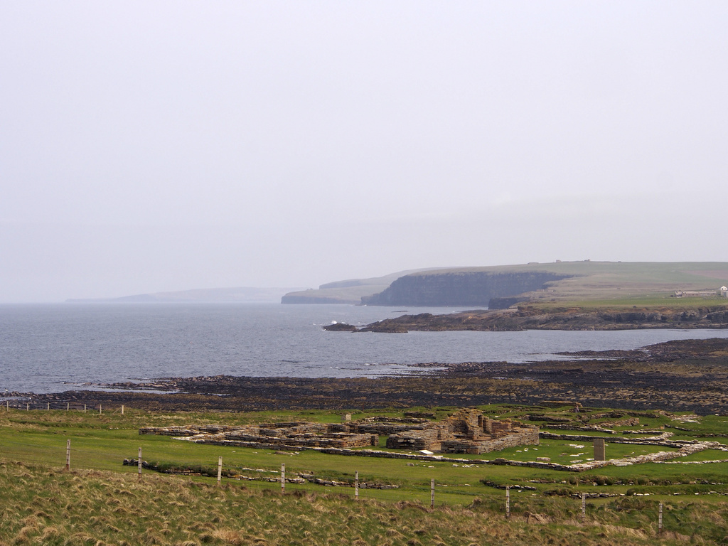 Birsey_1050.JPG - Brough of Birsey Settlement. Earliest signs of settlement date from the 6th Century. Inhabited by Picts and then Norse. Accessable only at low tide.