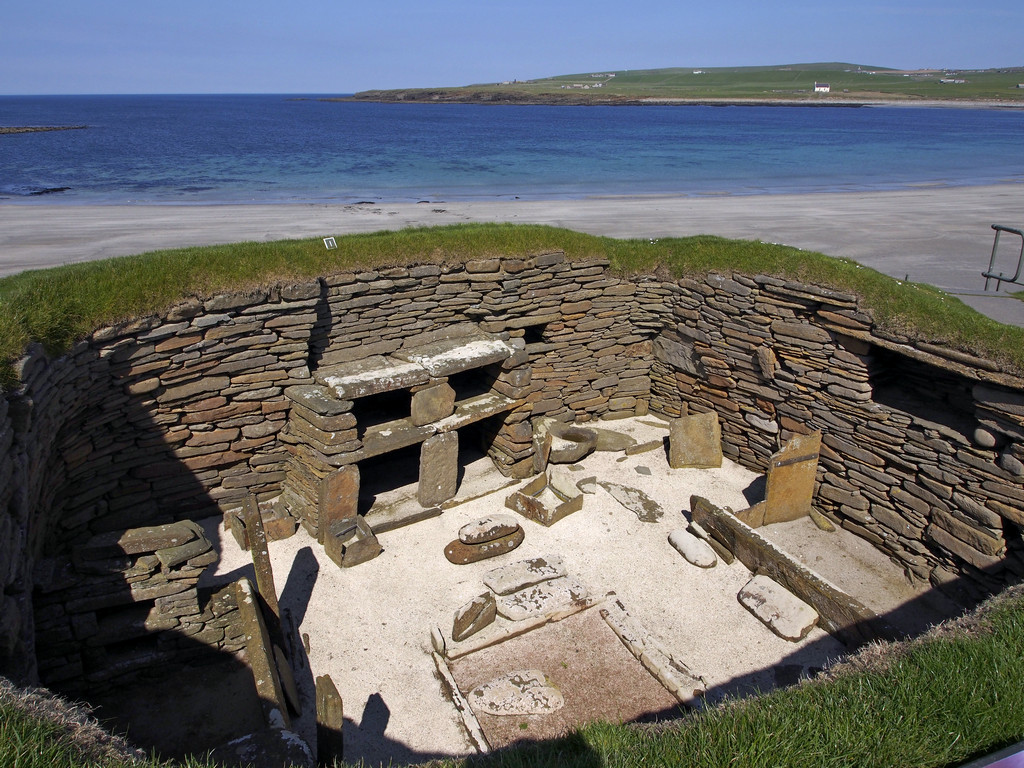 SkaraBrae_0043.JPG - Skara Brae located on the Bay of Skaill. It was occupied from roughly 3180 BCE–2500 BCE. Older than Stonehenge and the Pyramids.